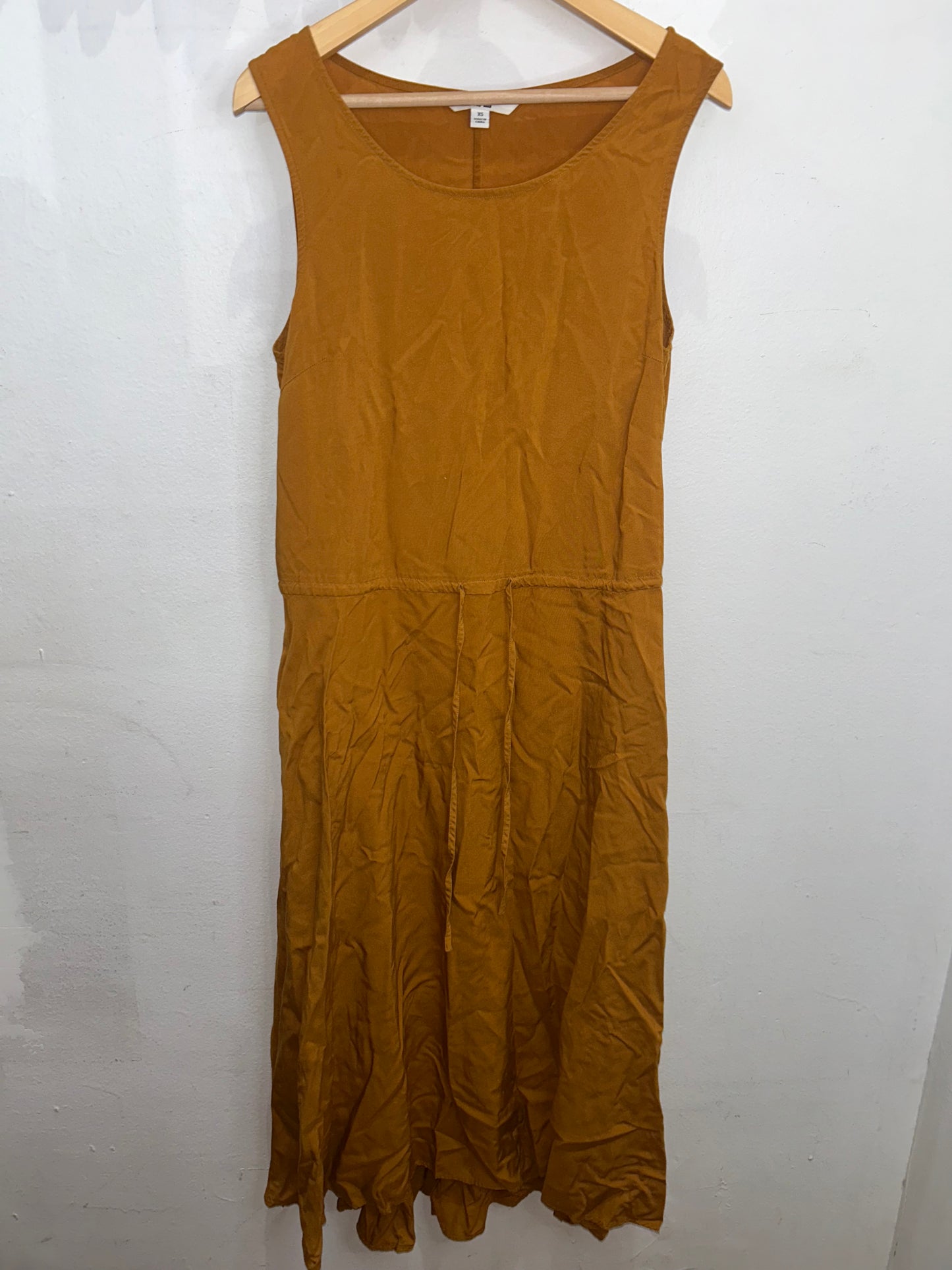 Uniqlo mustard midi dress adult XS