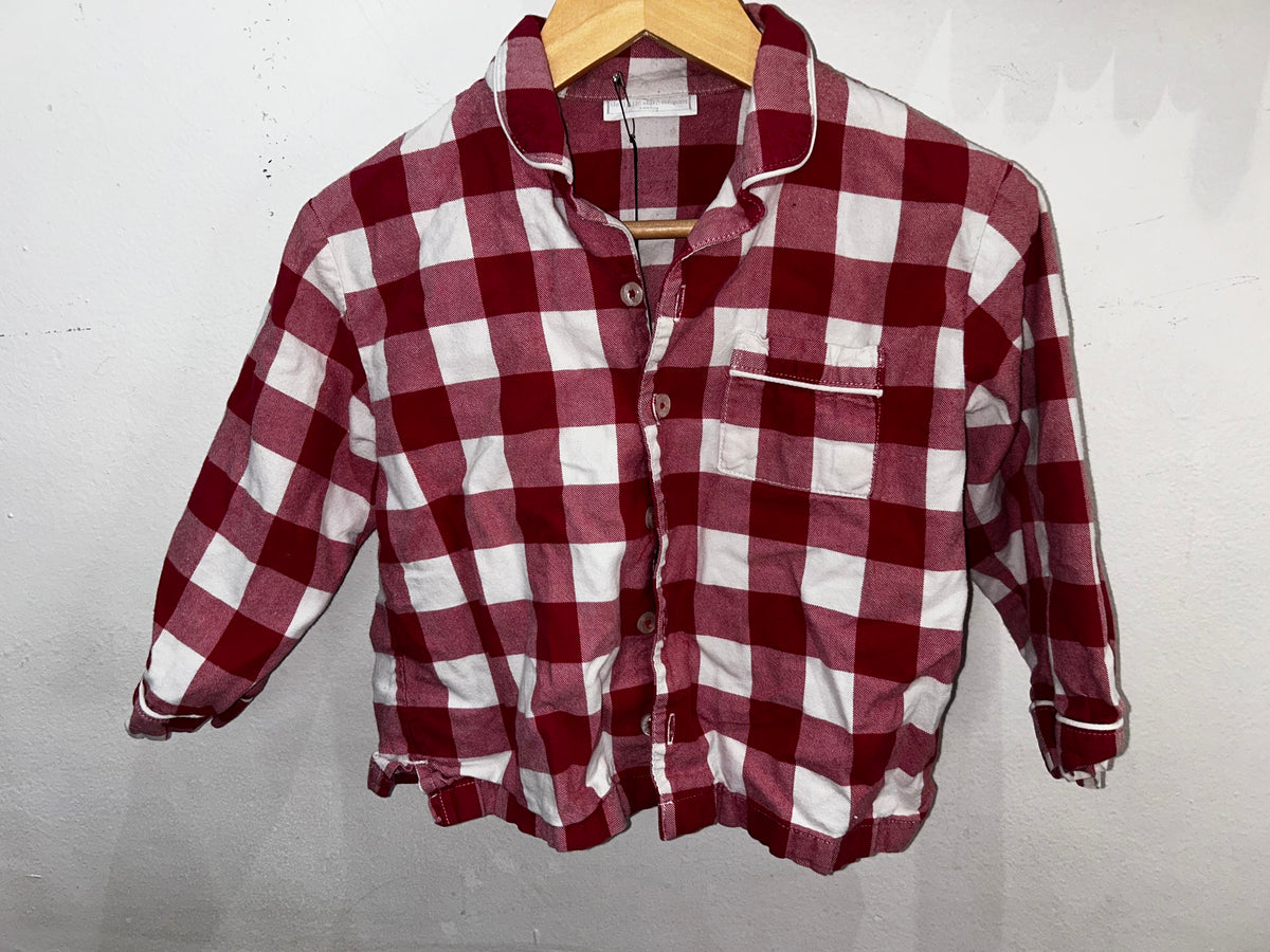 Red checkered fancy pyjamas 3-4y