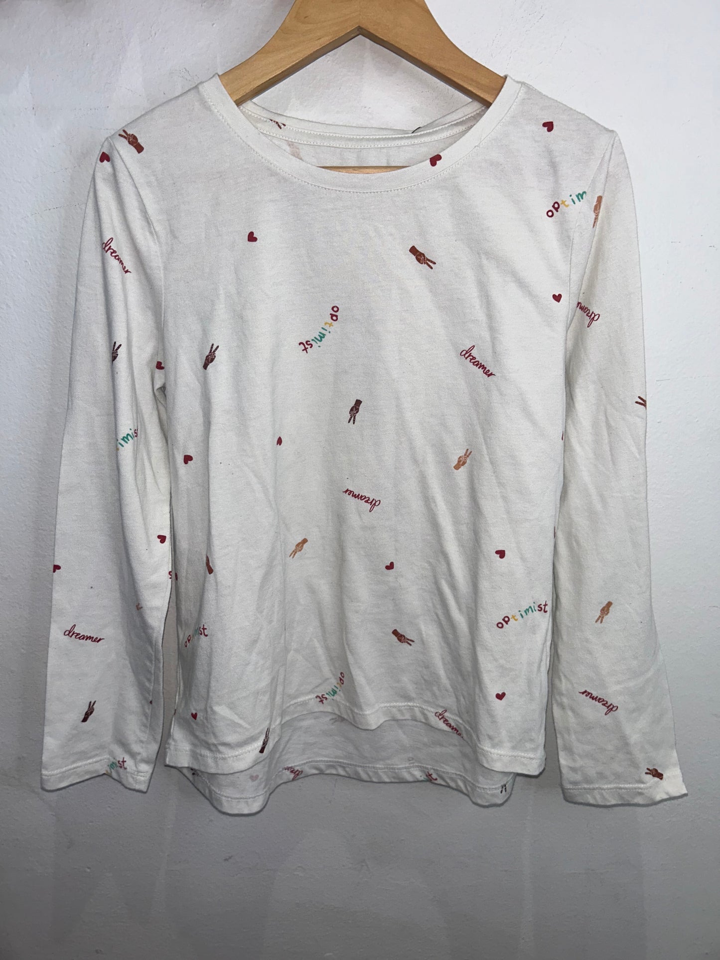 Dreamer and optimist longsleeve 10-12y