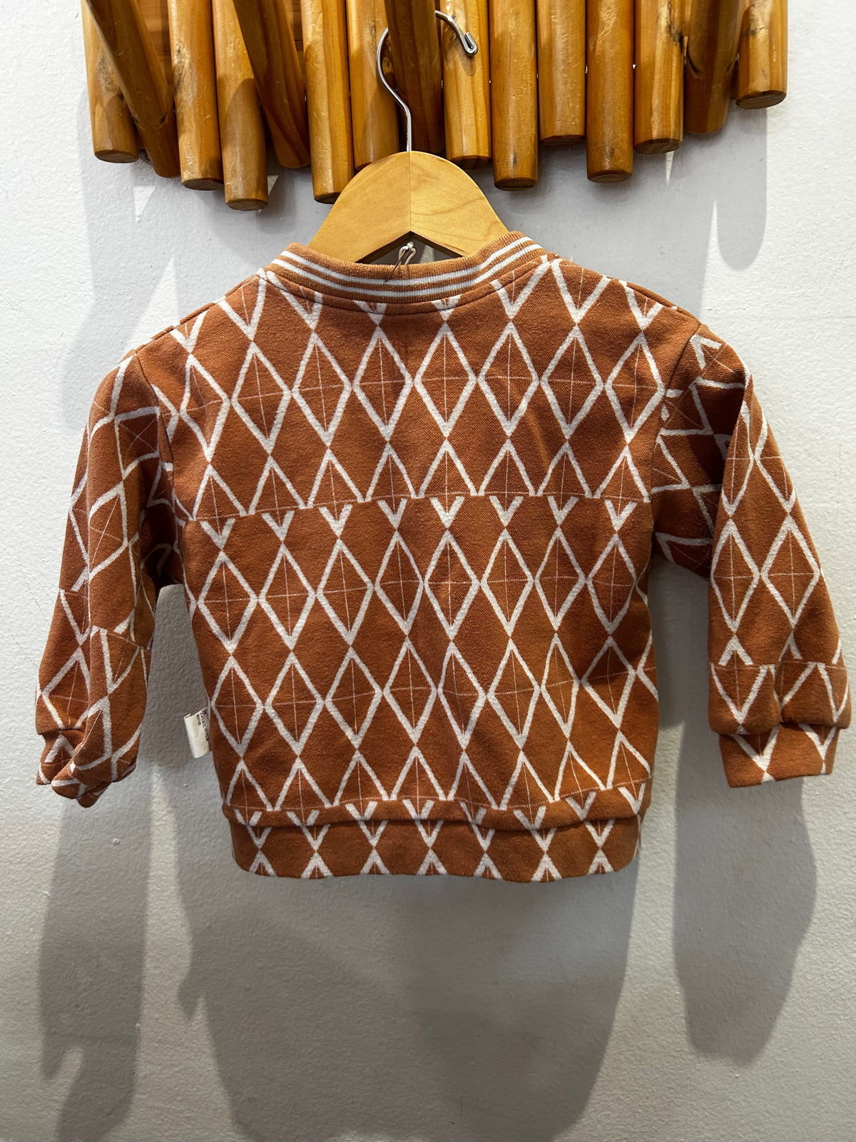 Diamond pattern cardigan 2y