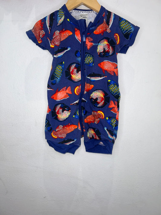 Bonds fish shorty wondersuit 6-12m