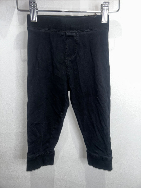 Black cotton pants 18-24m
