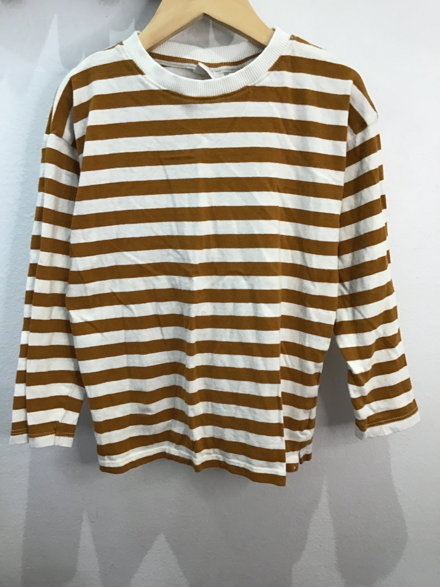 Longsleeve stripes brown 4-5y