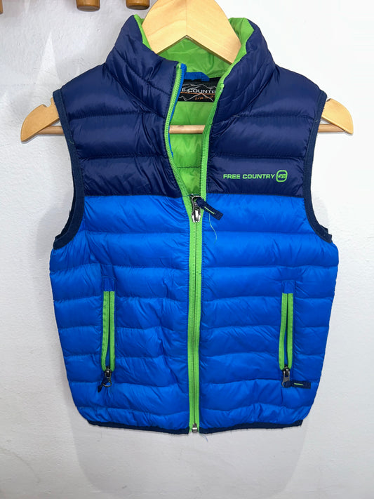 Blue puffer vest 4-5y