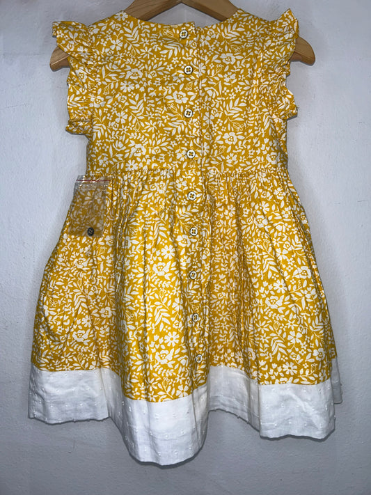 Yellow floral dress 2y