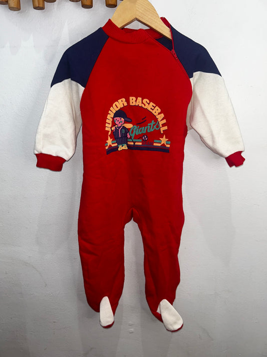 Vintage baseball romper 24m