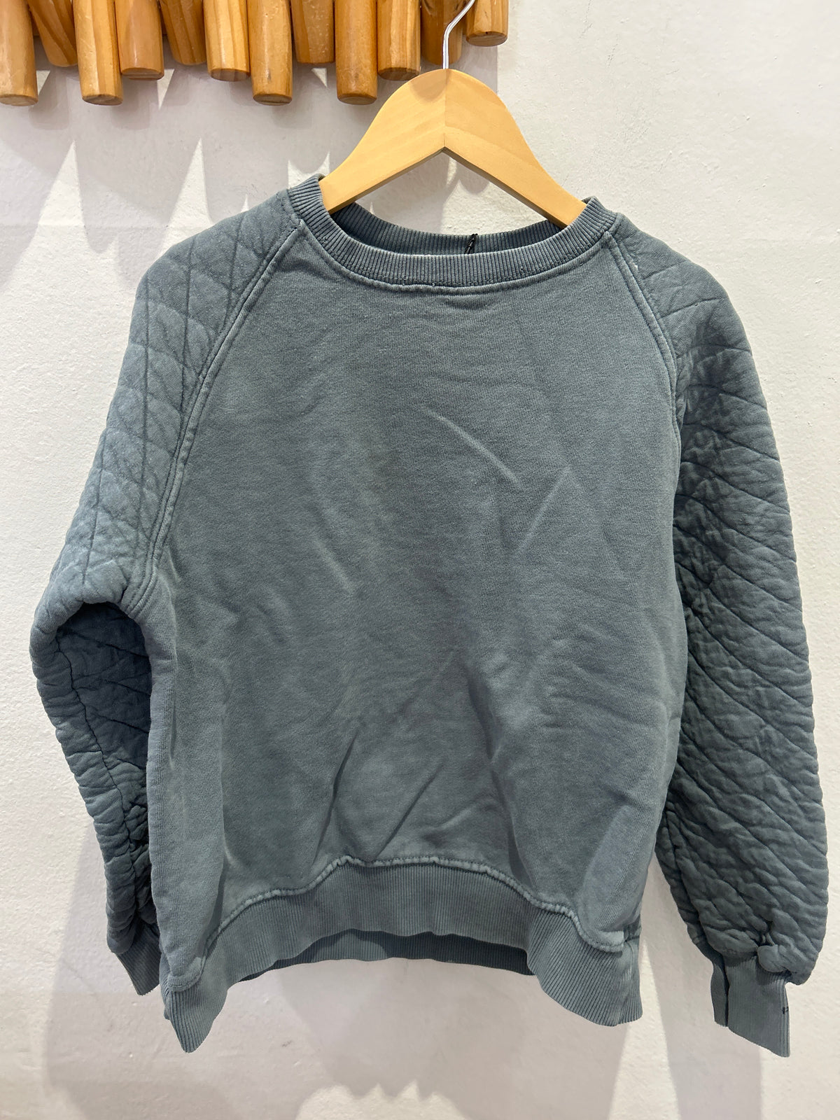 Teal quilted pullover 9y