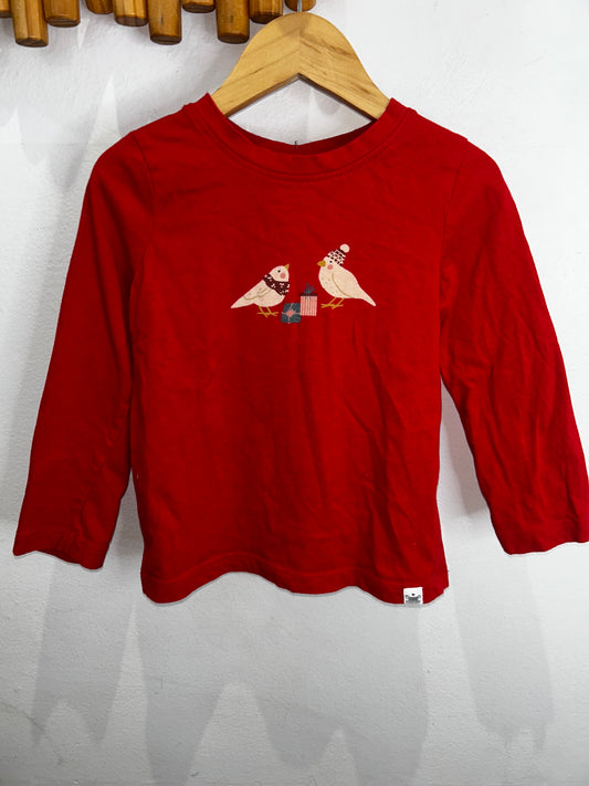 Birds and gifts longsleve 3-4y