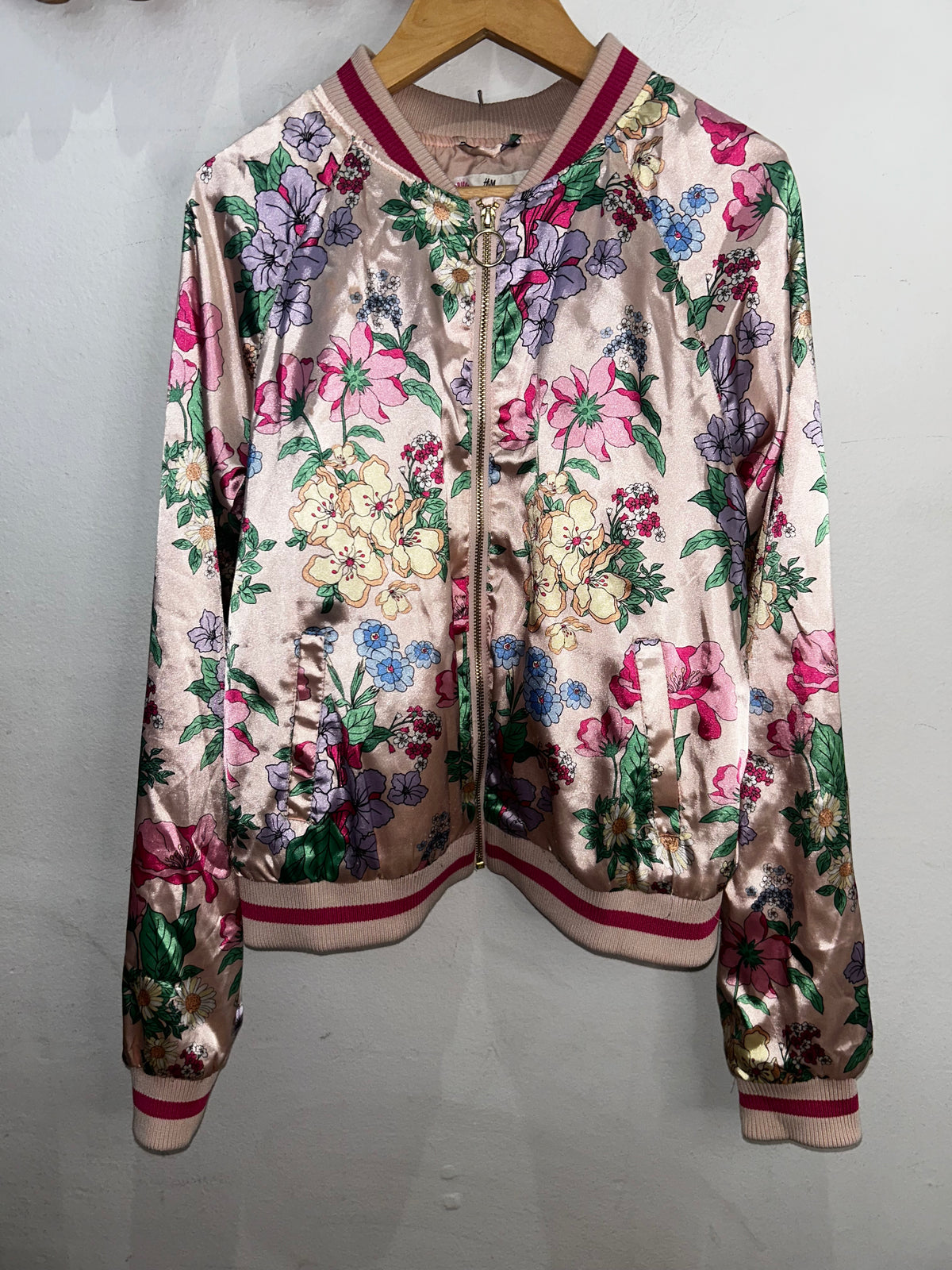 Floral silky bomber 11-12y
