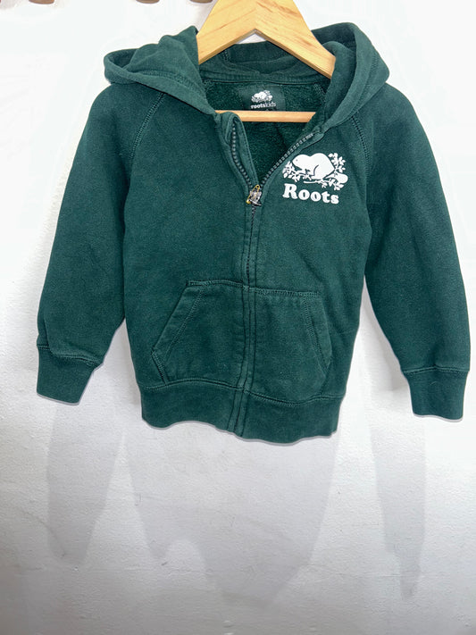 Roots green sweatshirt 2y