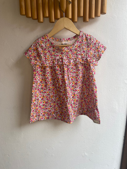 Little flowers frilly chest tee 3y