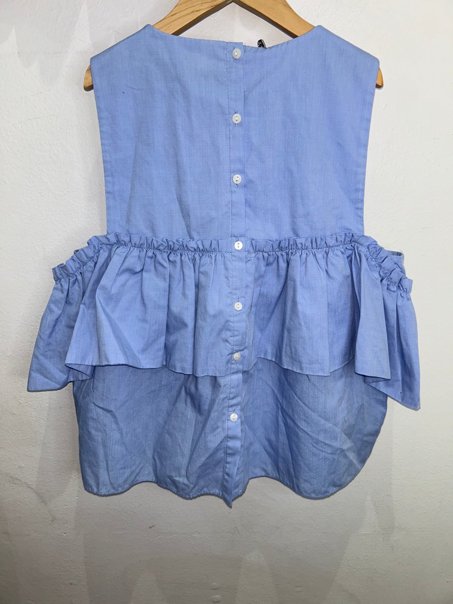 Blue poplin blouse - adult XS