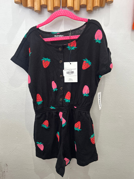 Black strawberry rompr 6-7y NEW