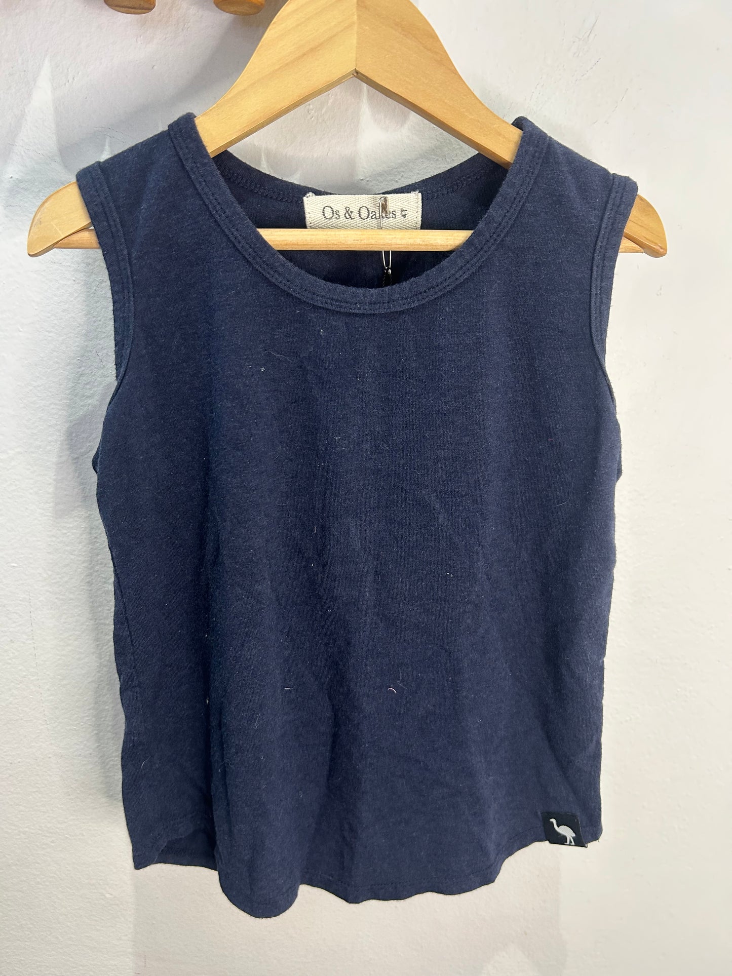 Os & Oakes navy bamboo tanktop 4y