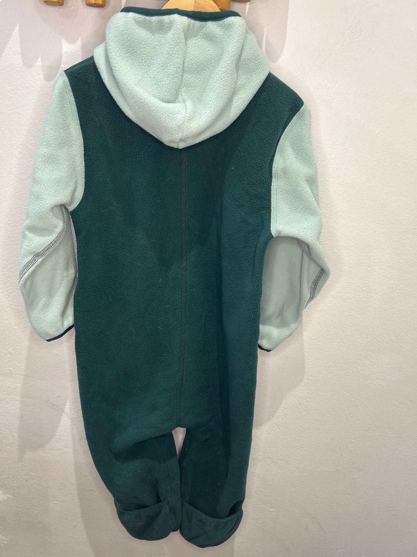 MEC green fleece bunting 18m