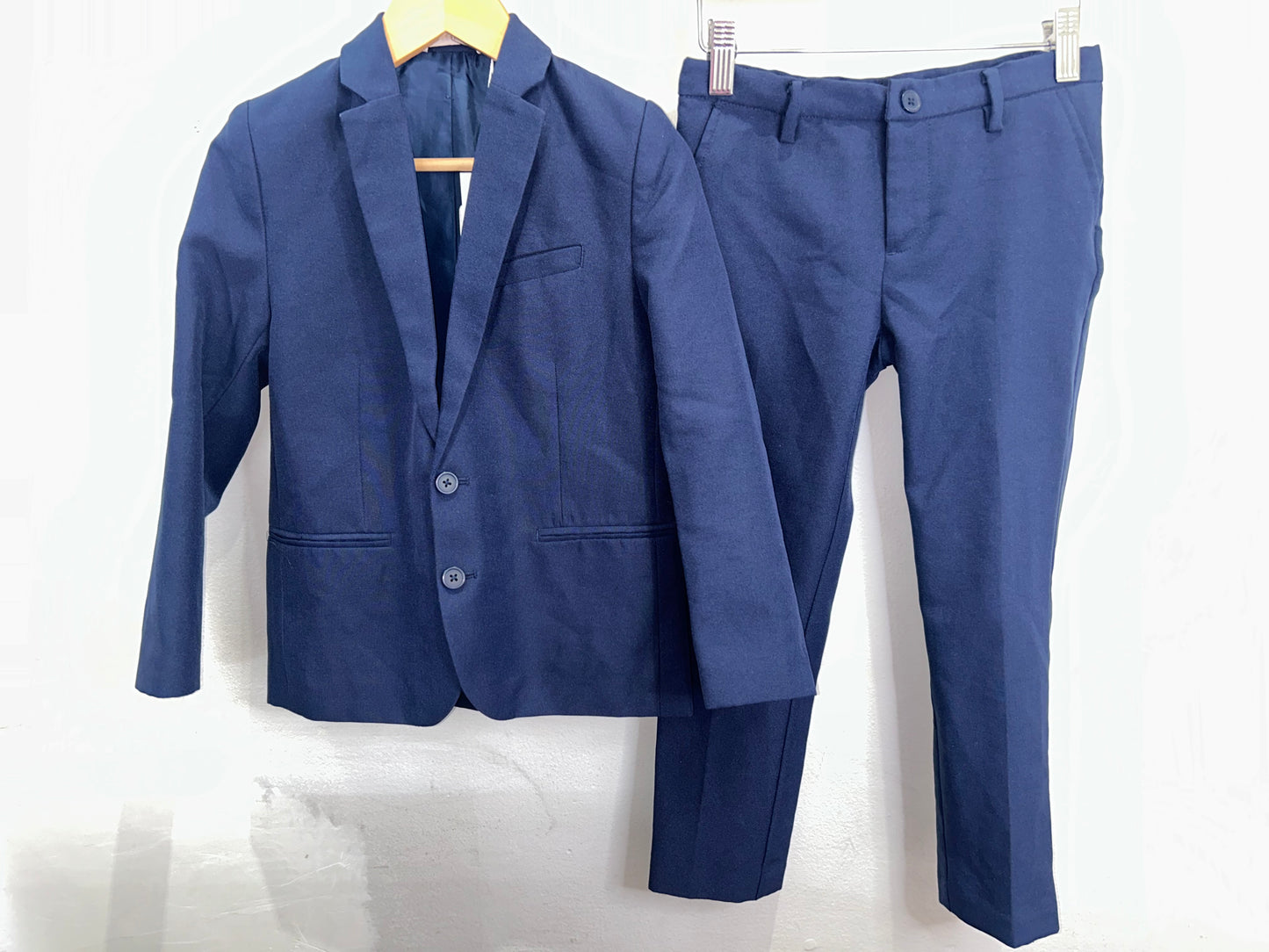 Navy suit and pants set 6-7y