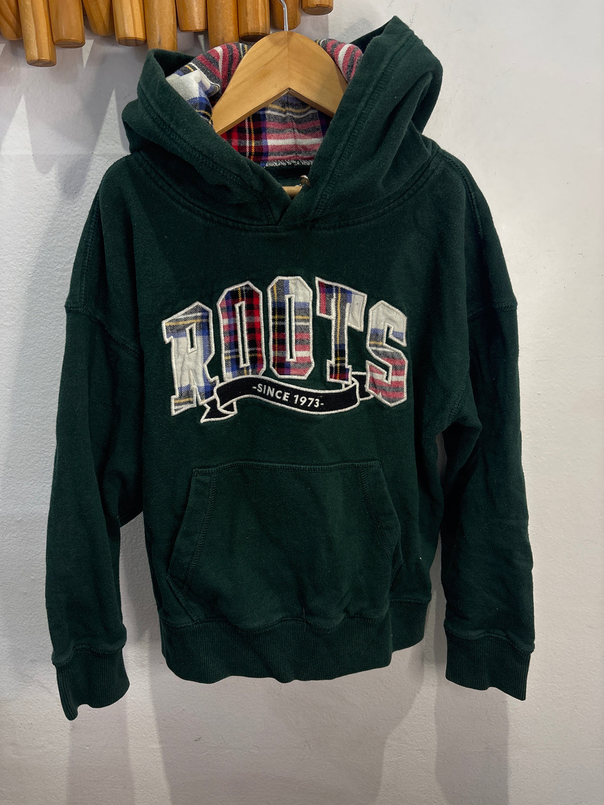 Roots green hoodie 5-6y