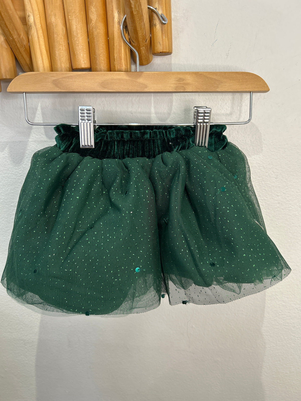 Souris Mini green tulle skirt 12-18m