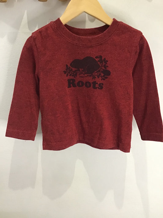 Roots red knit longsleeve 18-24m