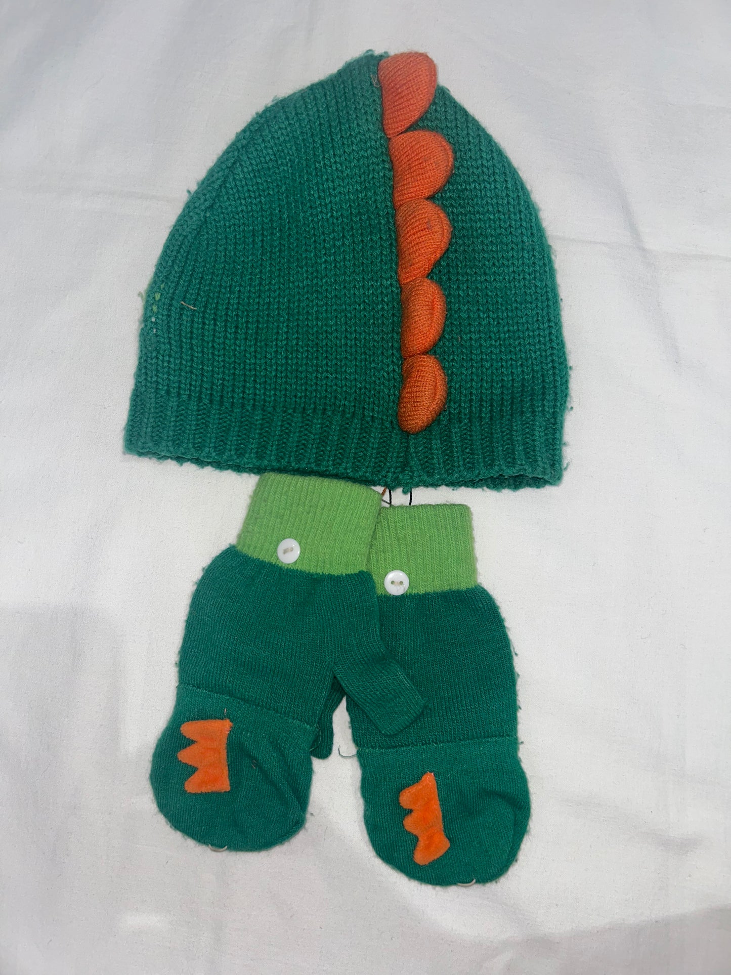 Dino hats and mitts set 4-6y