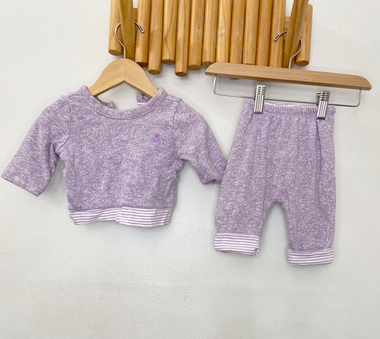 Purple jogger set 0-3m