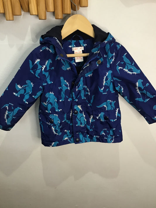 Blue dino rainjacket 12-18m