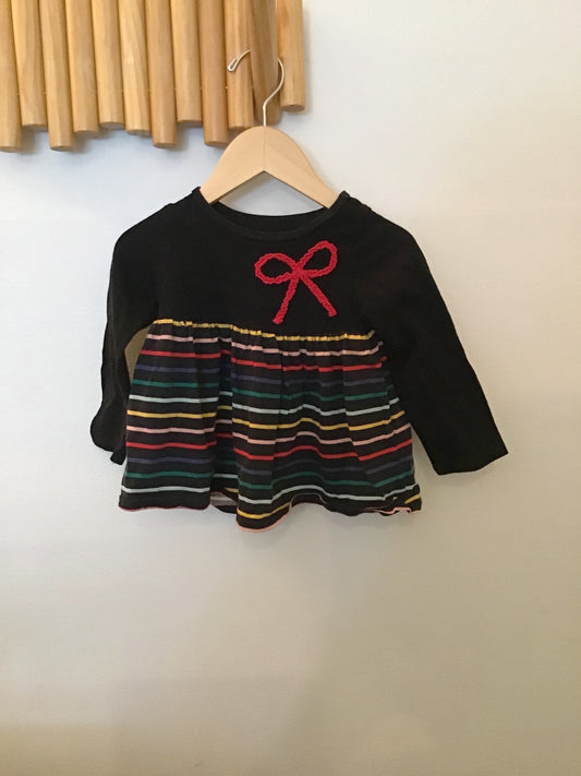 Bow and striped long sleeve 18m