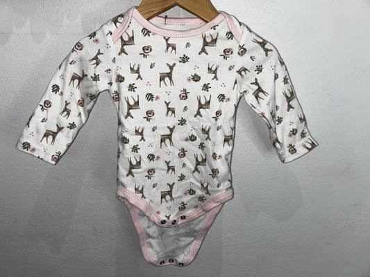 Pink deer onesie 3-6m