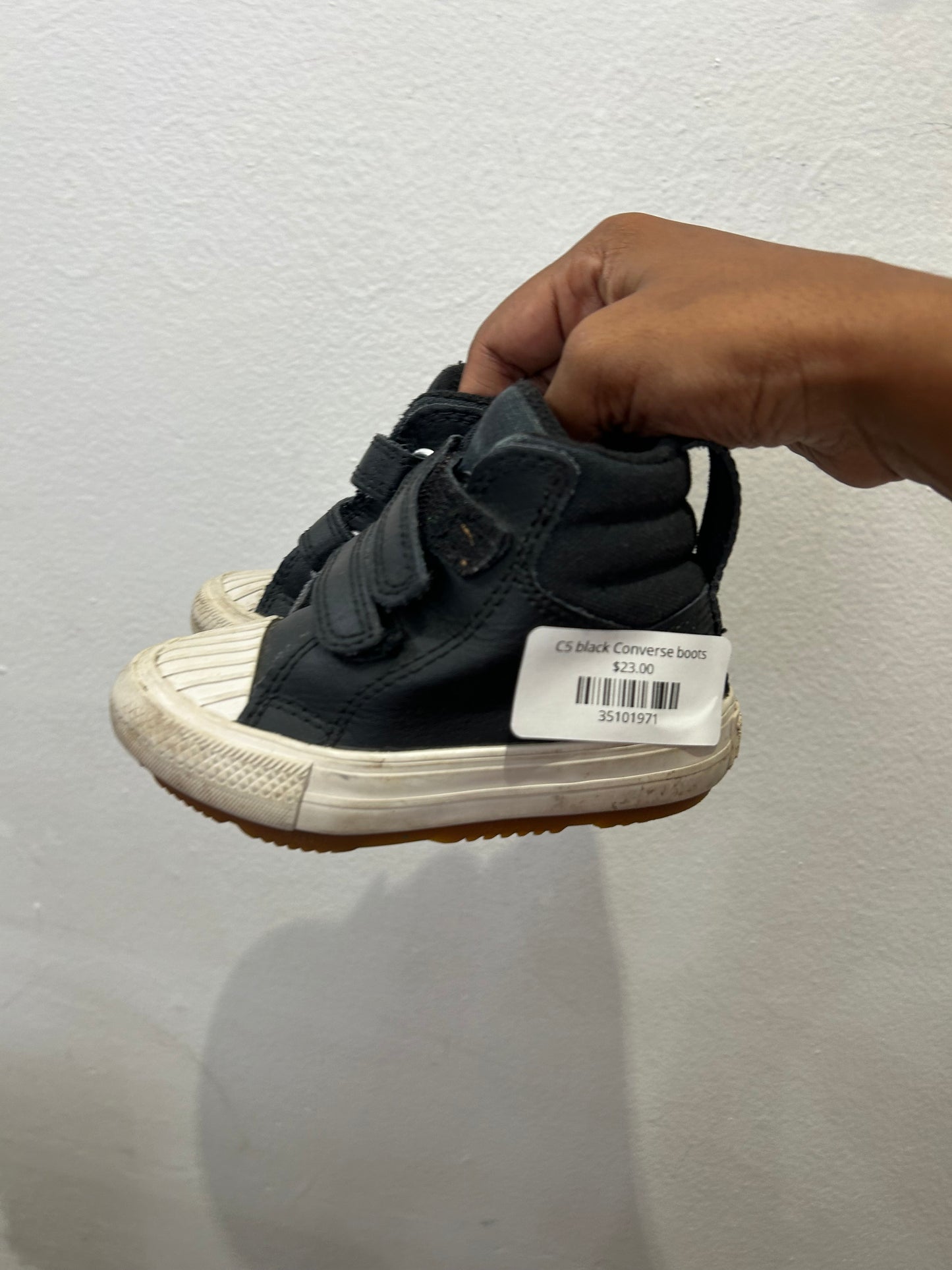 C5 black Converse boots