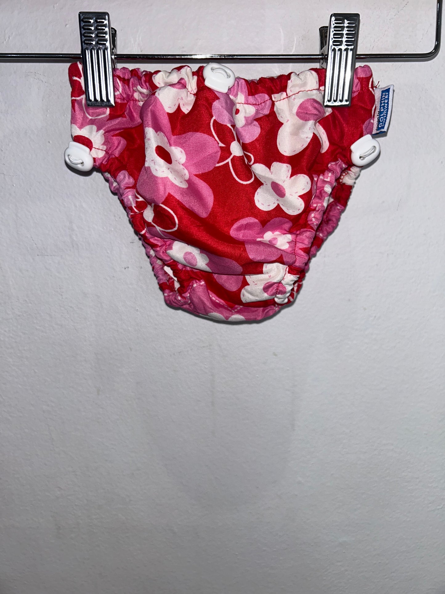 Red flowers swim diaper 3m