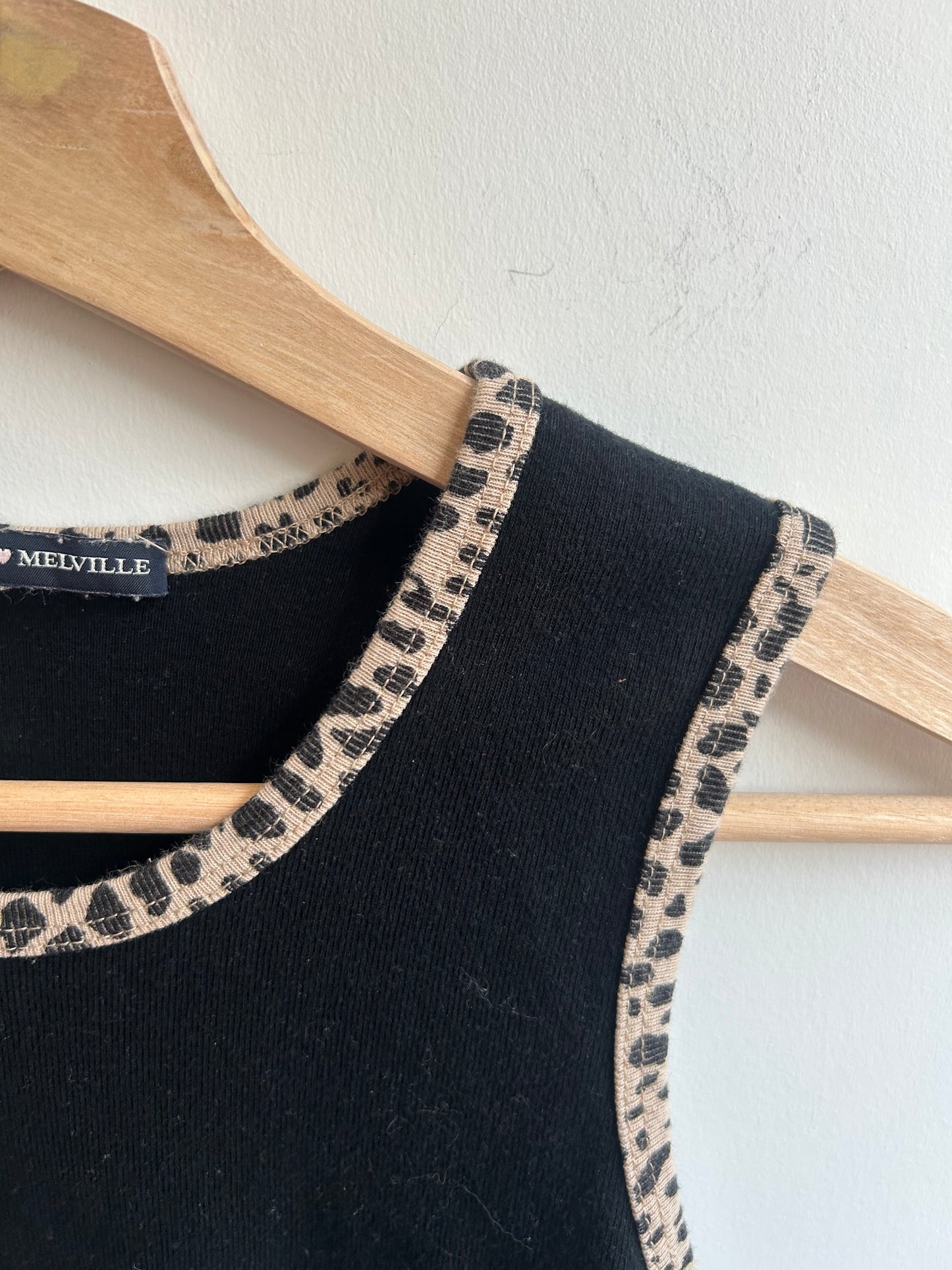 Knit tanktop leopard detail XS-S
