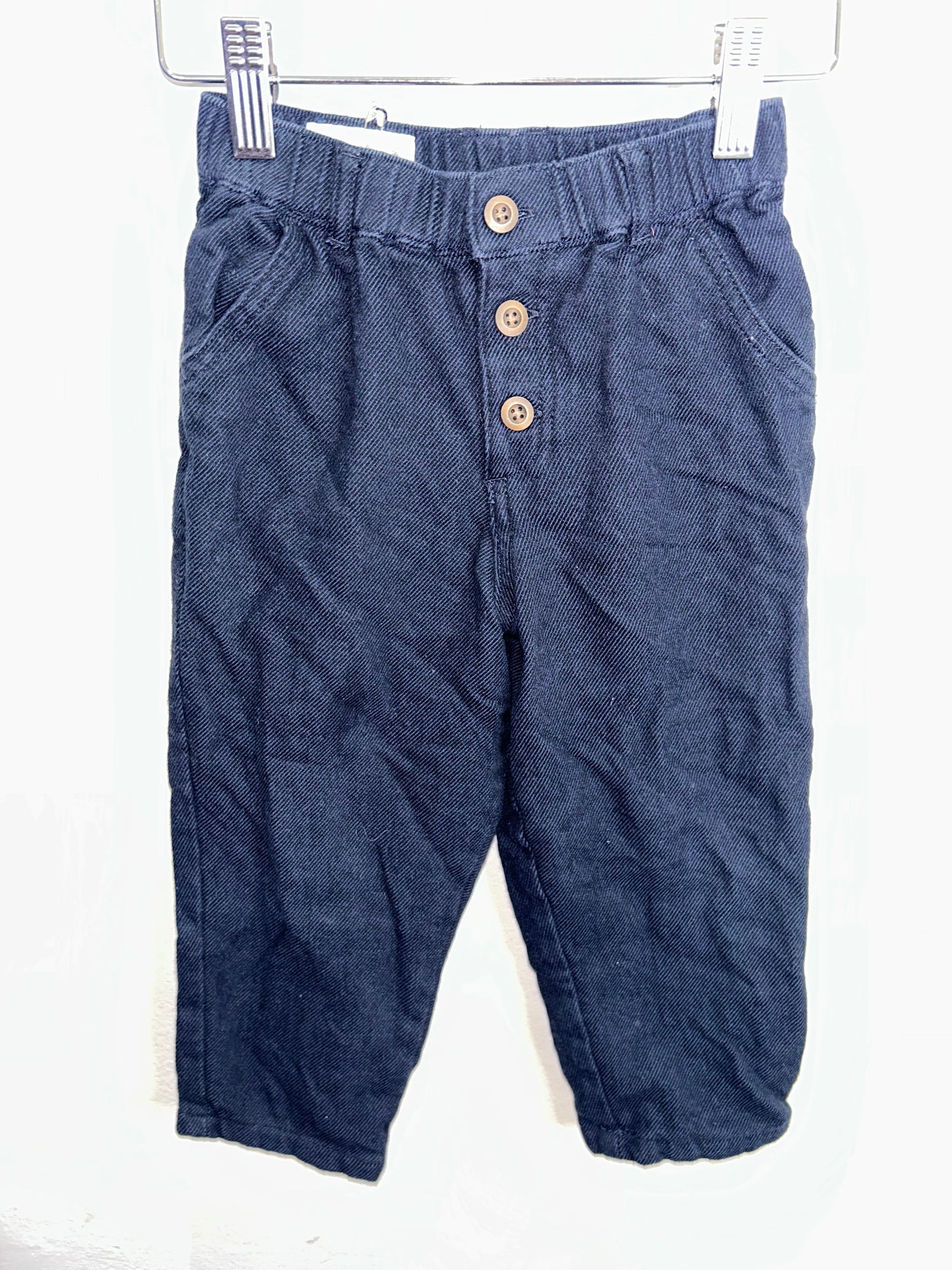 Black stretchy relaxed fit pants 2-3y