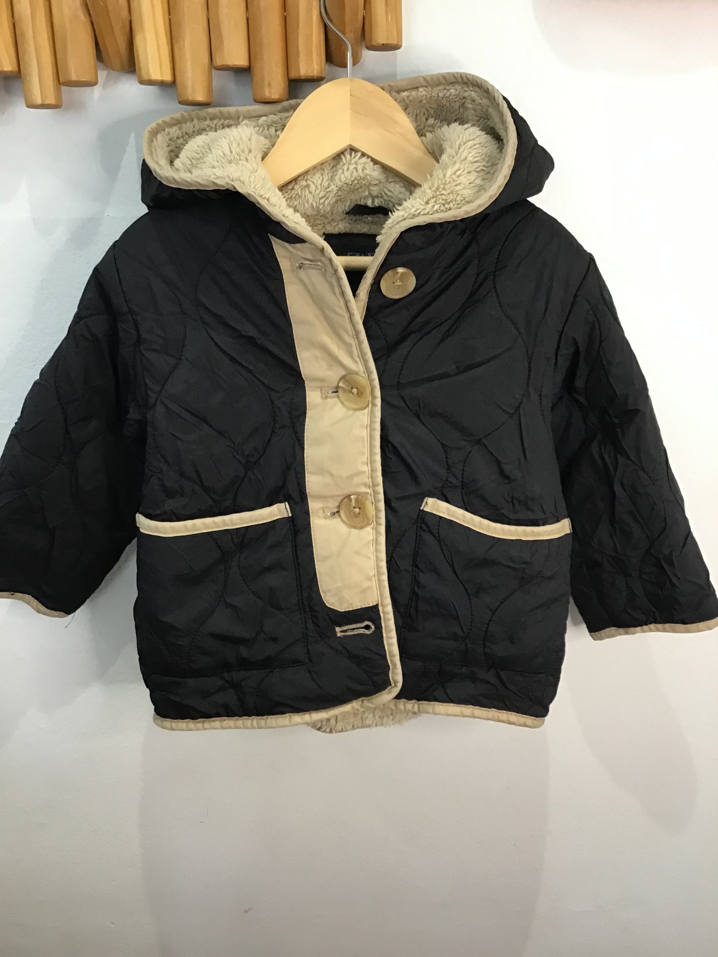Black quilt jacket 18-24m