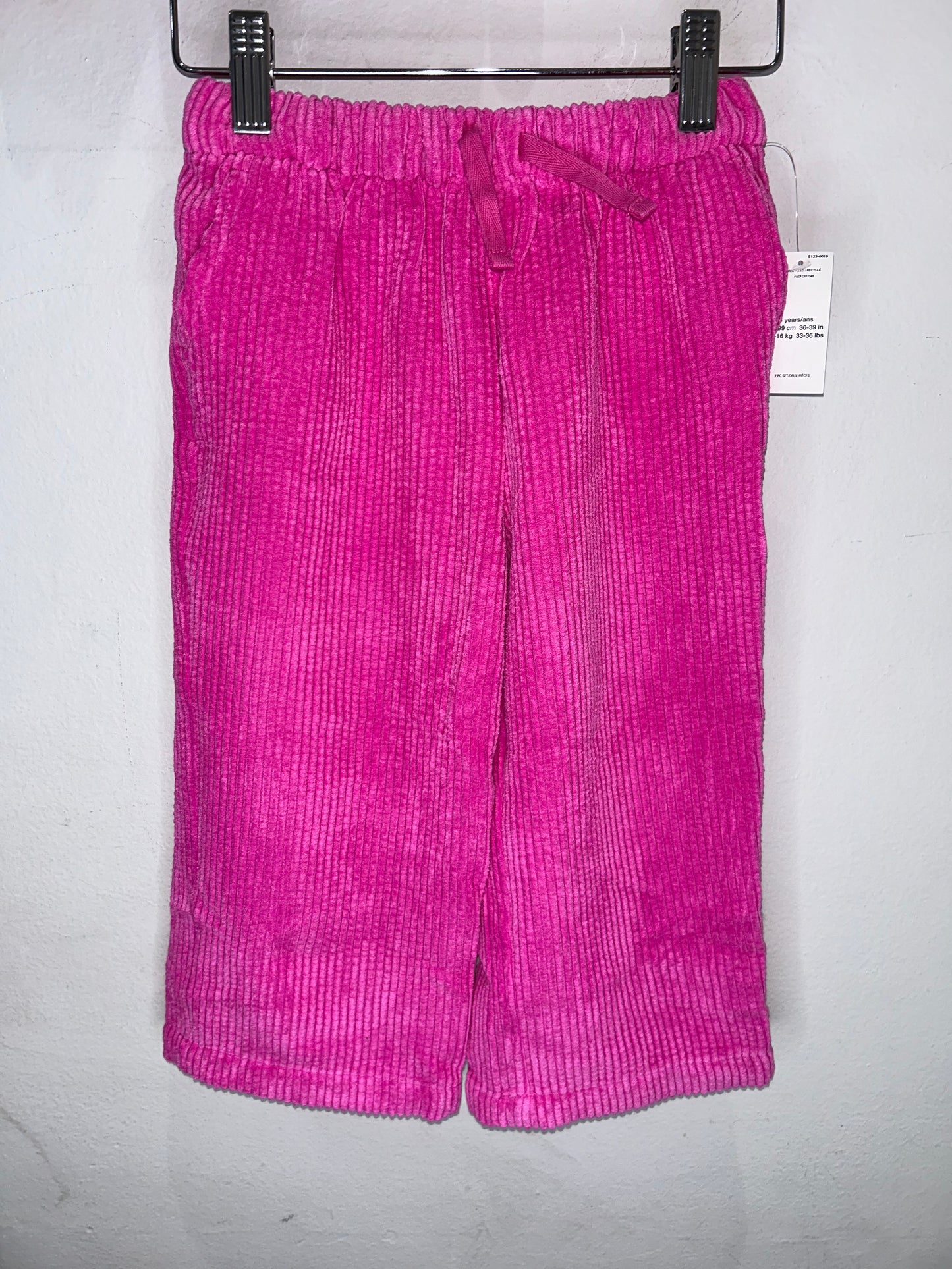 Pink Ribbed Pants 3y