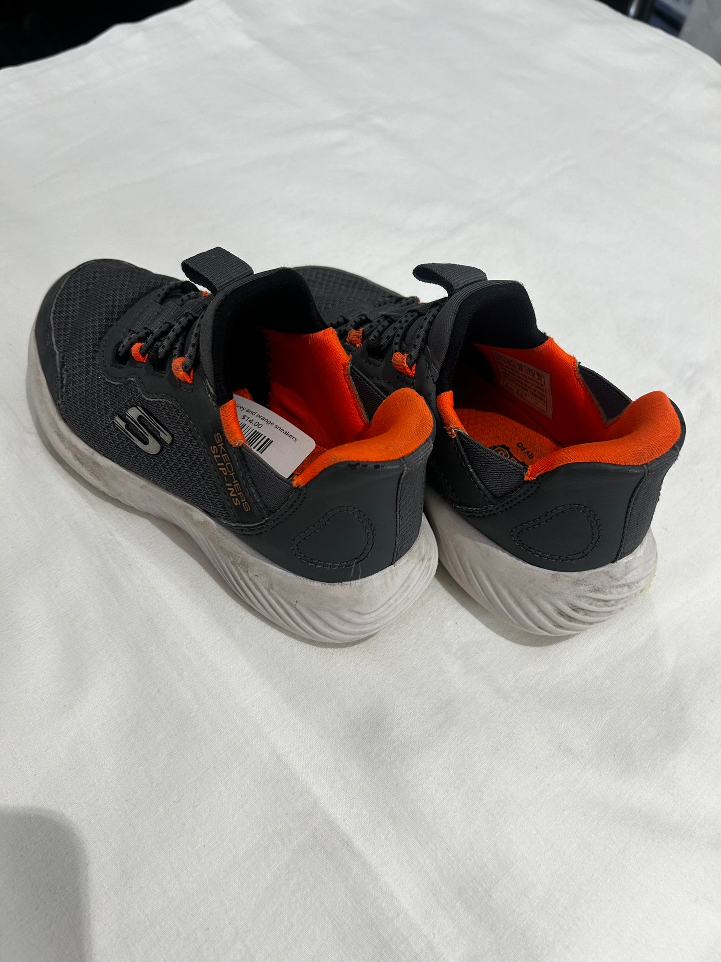 C11.5 Grey and orange sneakers
