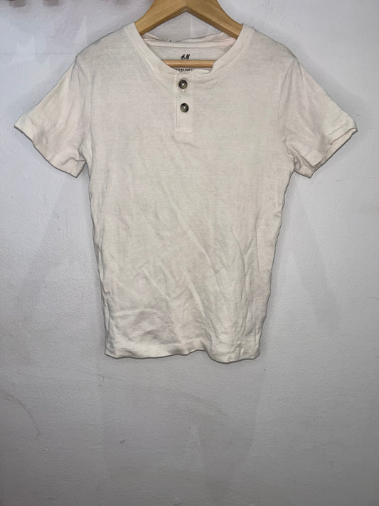 Cream henley 6-8y