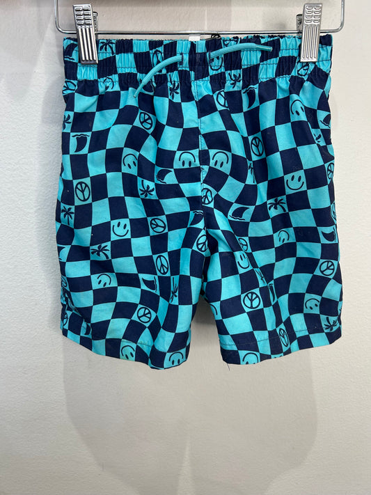 Smiley squares swim shorts 5y