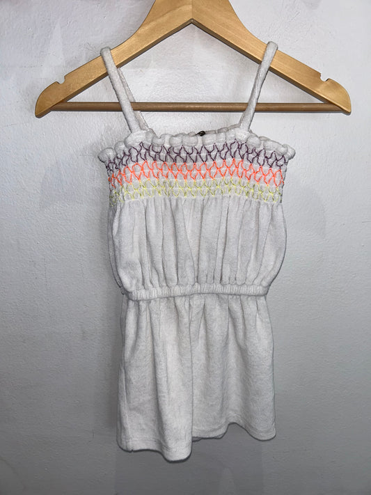 White terry romper 2y