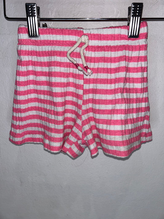Pink Ribbed Shorts 2-3y