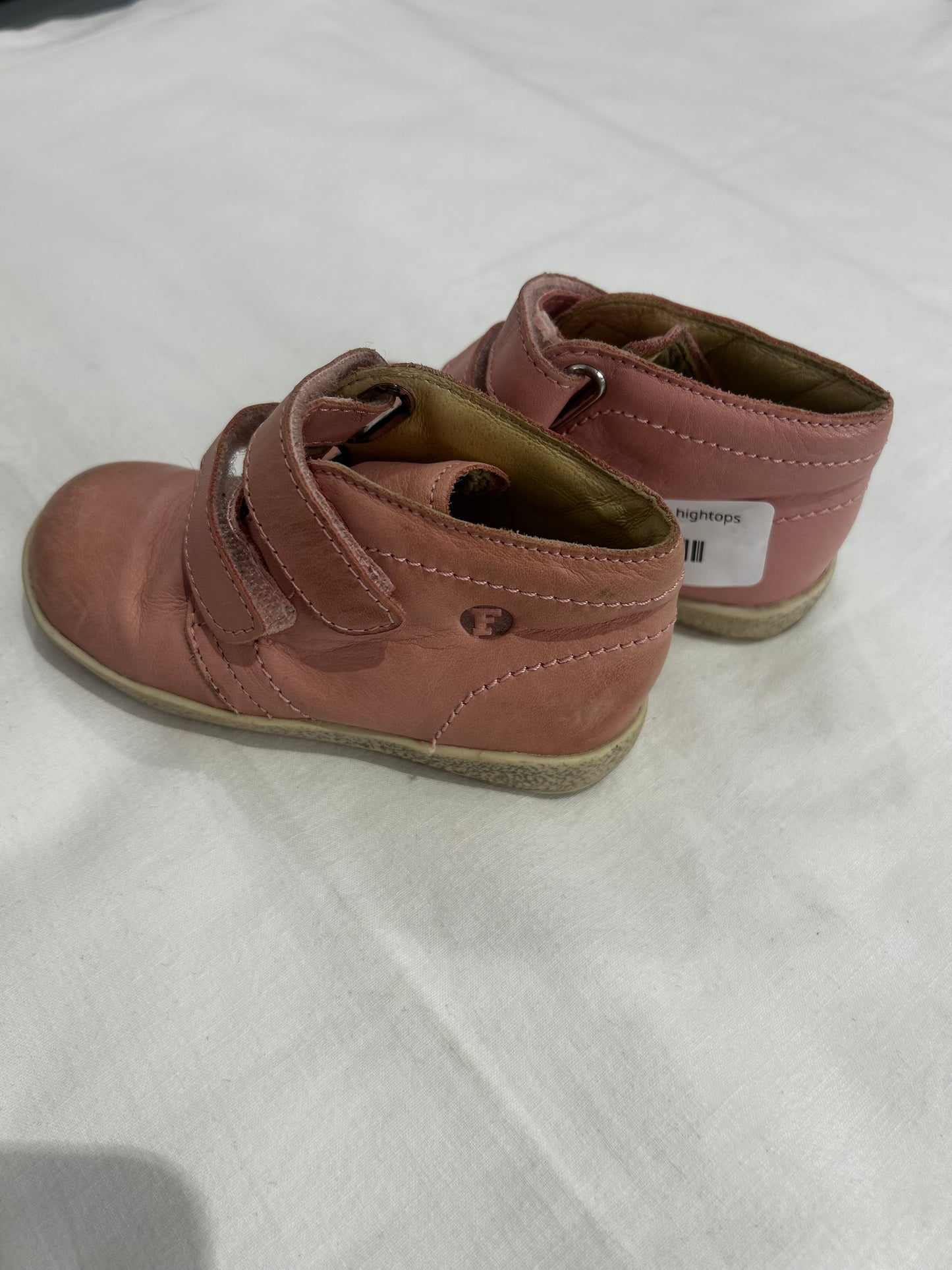 C6 pink leather hightops