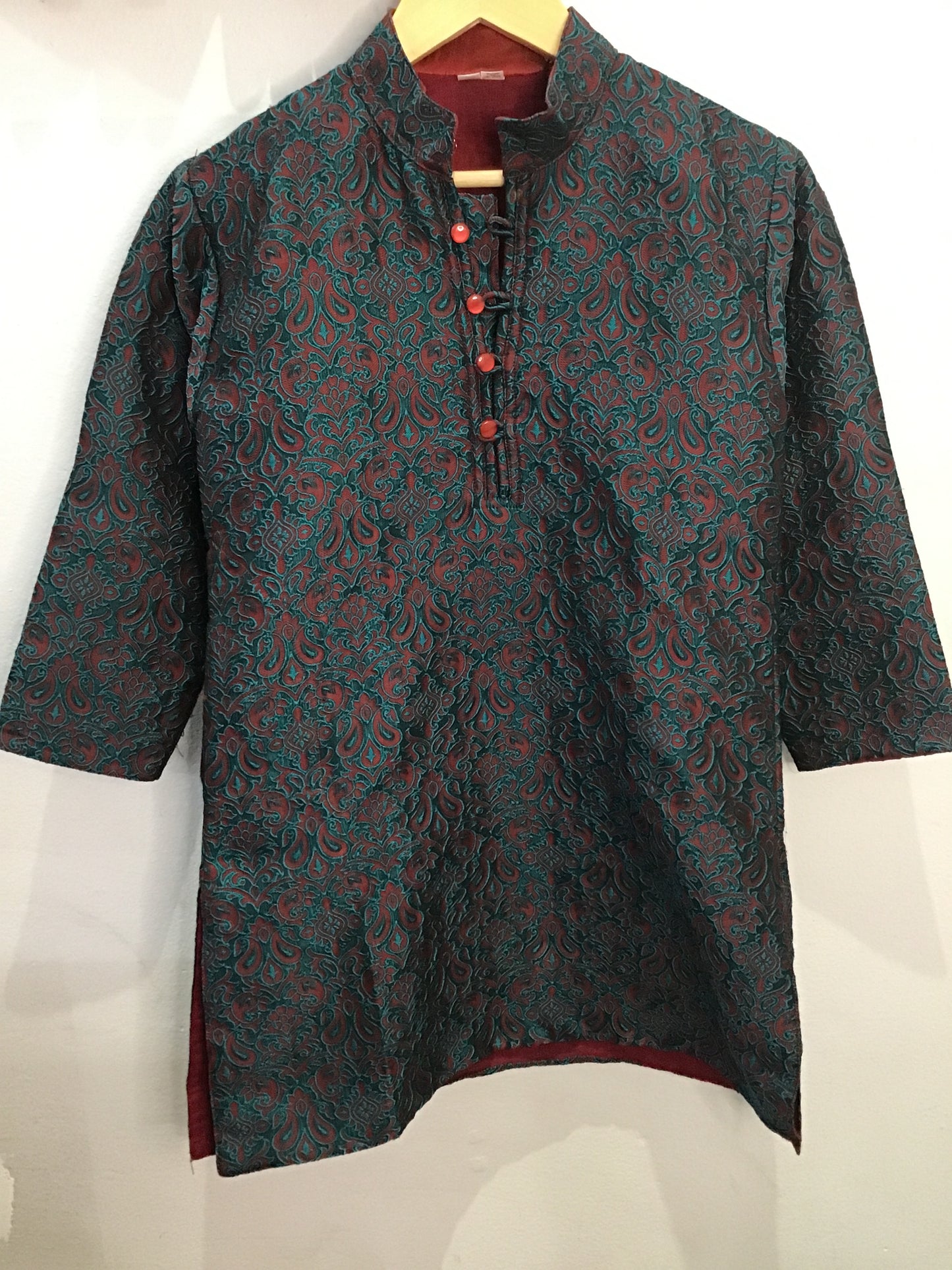 Maroon and red kurta set 6y