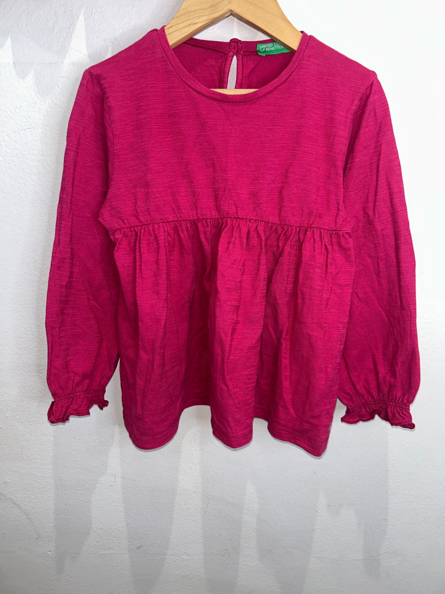 Magenta a-line longsleeve 3-4y