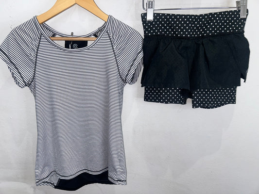 Stripes and dots activewear set 6y