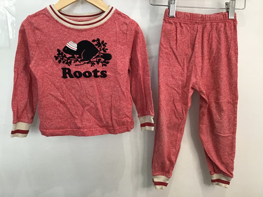 Roots red lounge set 2y