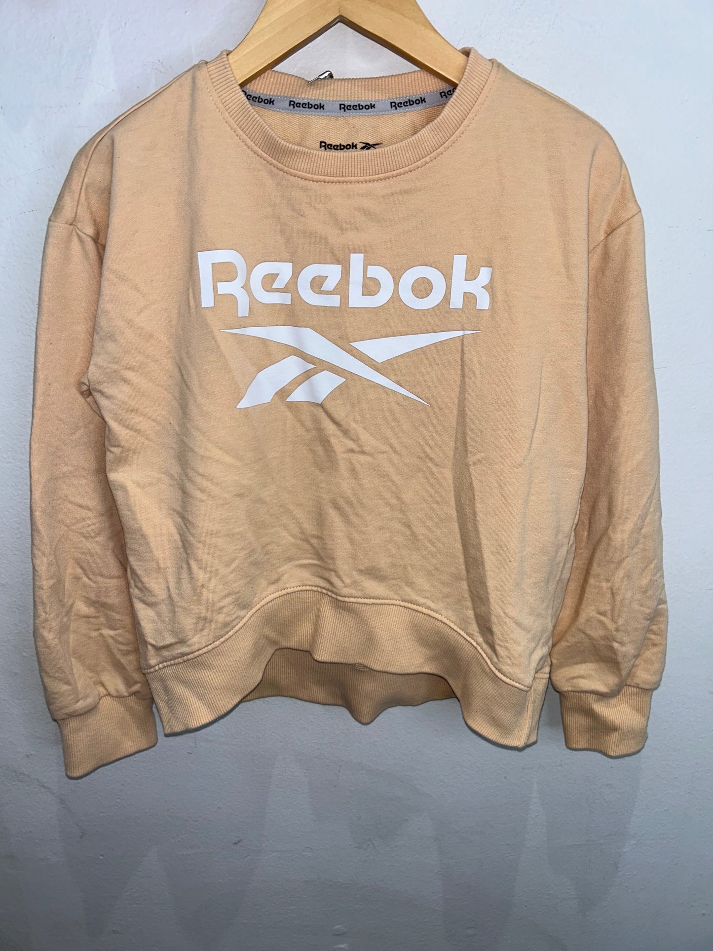 Reebok light peach pullover 7-8y