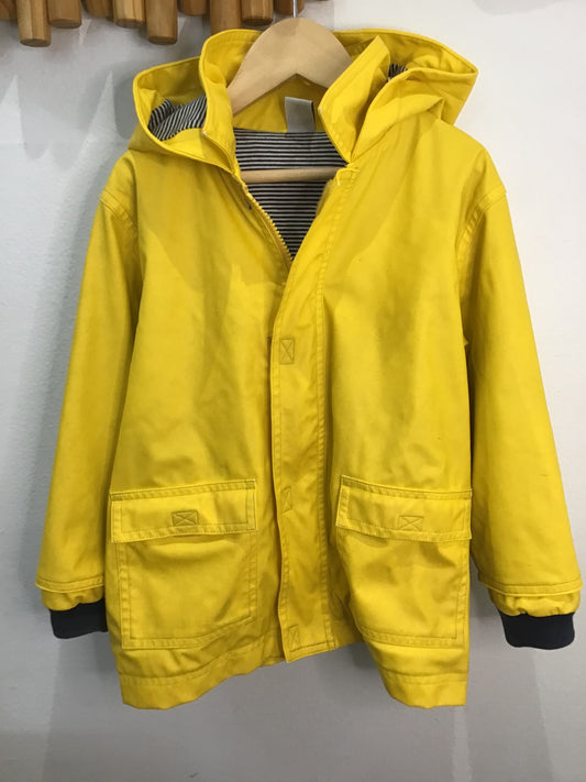Petit Bateau yellow rain jacket 3-4y