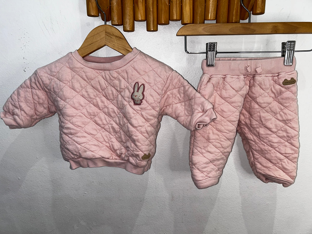 Souris Mini quilted jogger set 3-6m
