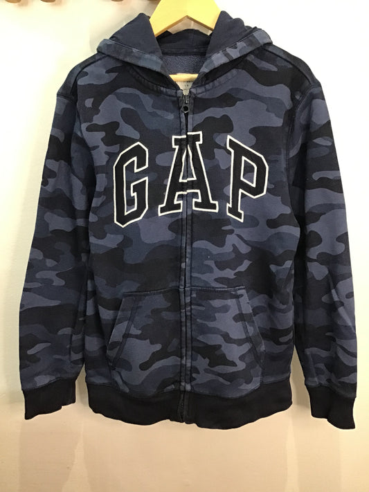 GAP blue camo sweatshirt 10-11y