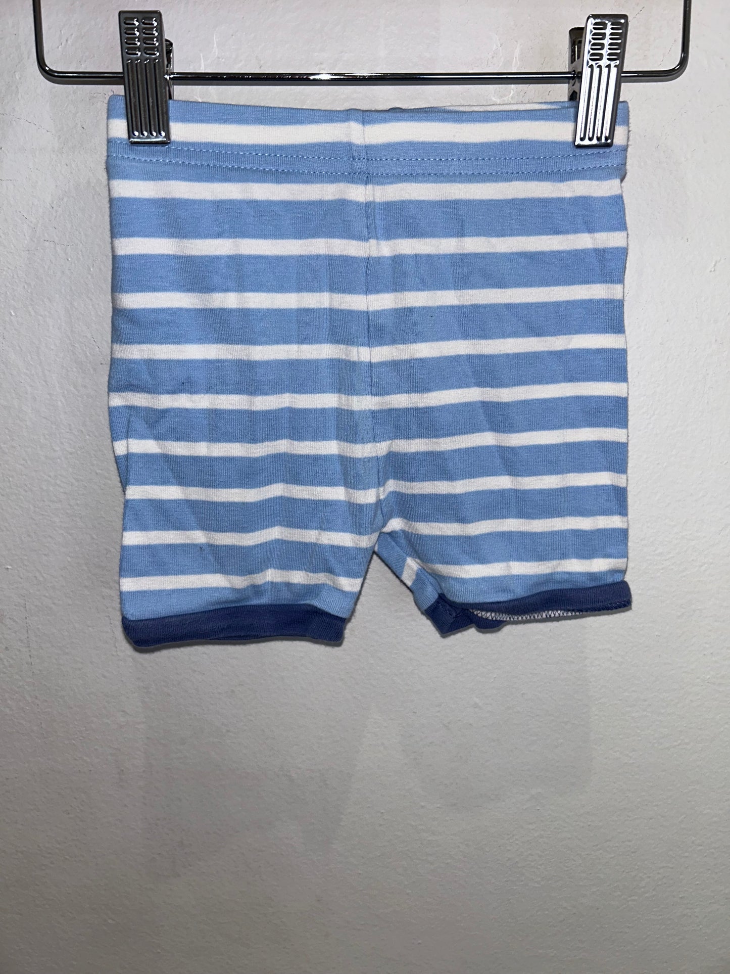Blue stripe shorty pyjamas 2y