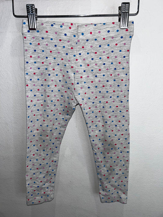 Pink and blue dots leggings 3y